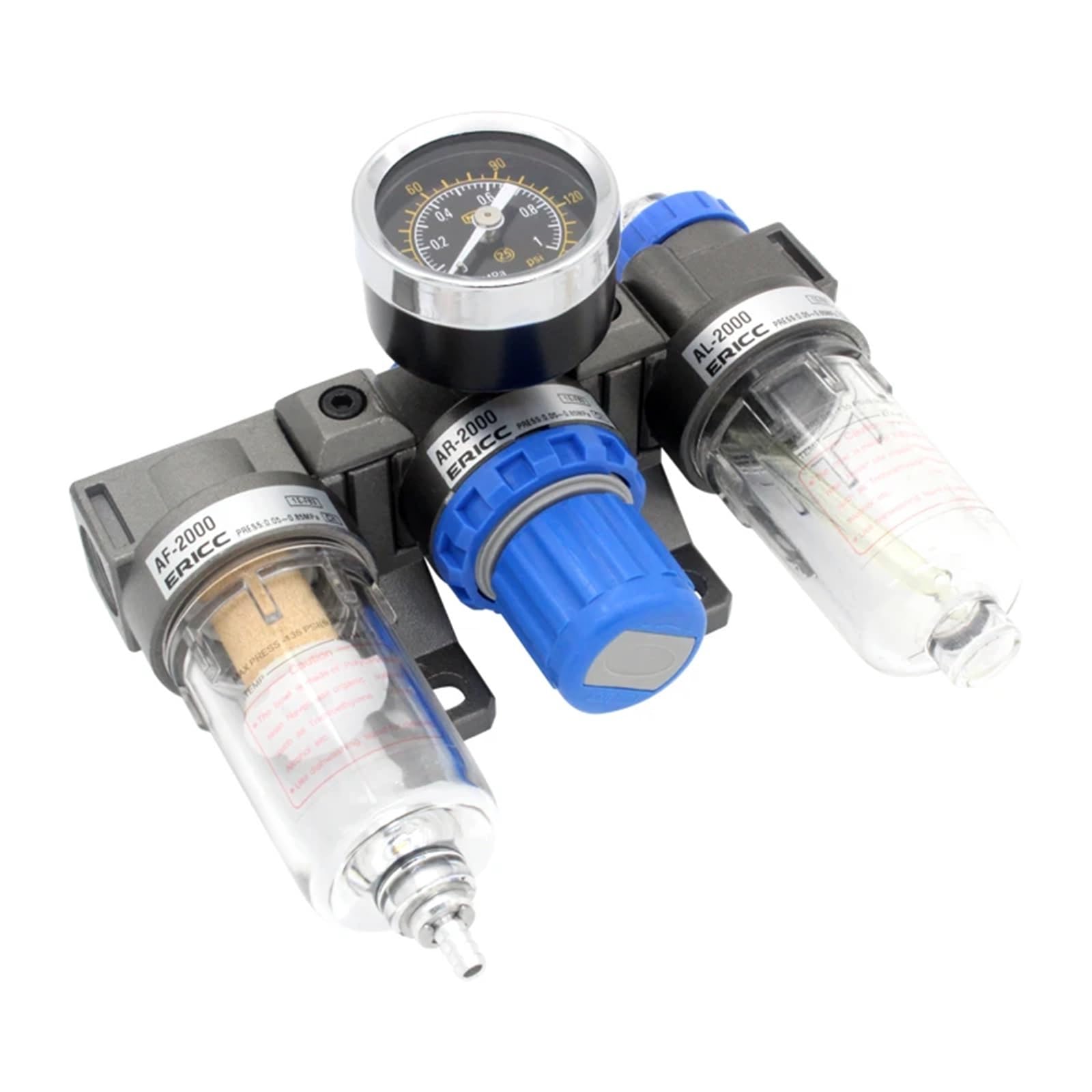 AC2000 1/4 "Regolatore di pressione Manometro Filtro del compressore d'aria Separatore di umidità 'olio for Filtri 'acqua Deumidificatore