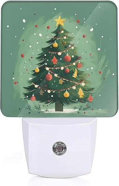 Merry Christmas Night Light,Christmas Tree Night Lights Plug into Wall for Boys Girls Bedroom Decorative Nightlight Led Lamp 0.5W Sleep Friendly
