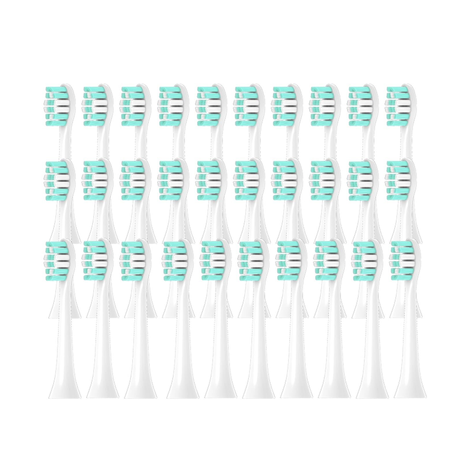 30 cabezales, compatible con PHILIPS | Cabezales de plástico para cepillos de adultos, recambios para cuidado bucal diario(PHILIPS-30pcs)