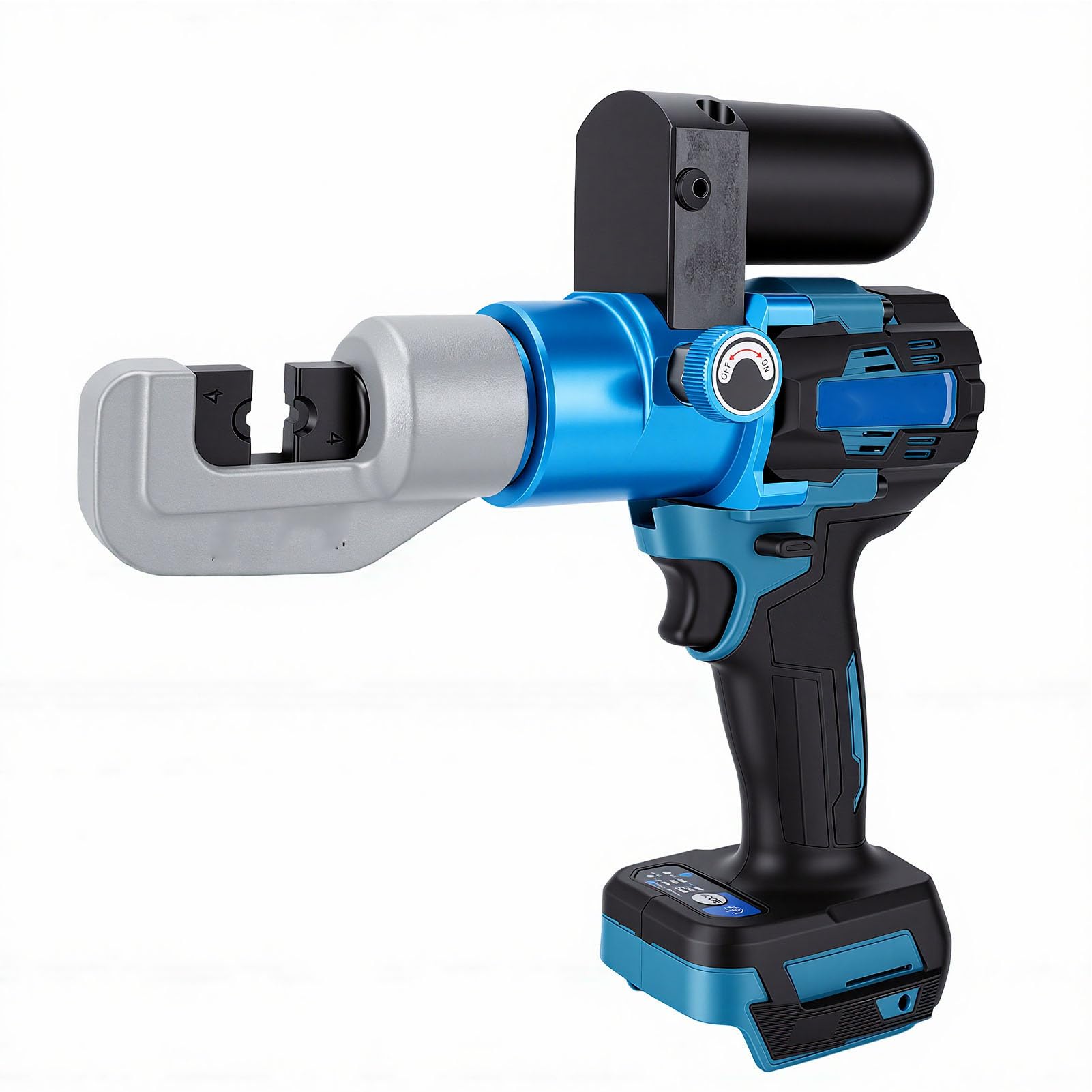 Jeffergarden Bezprzewodowe Elektryczne Hydrauliczne Narzędzie do Zaciskania 60KN 12mm Skoku z 8 Matrycami Zaciskarka Akumulatorowa do połączeń Kablowych 4-70mm²