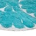 Chesapeake Bursting Flower 2 Pc. White & Aqua Round Bath Rug Set 45950 (24