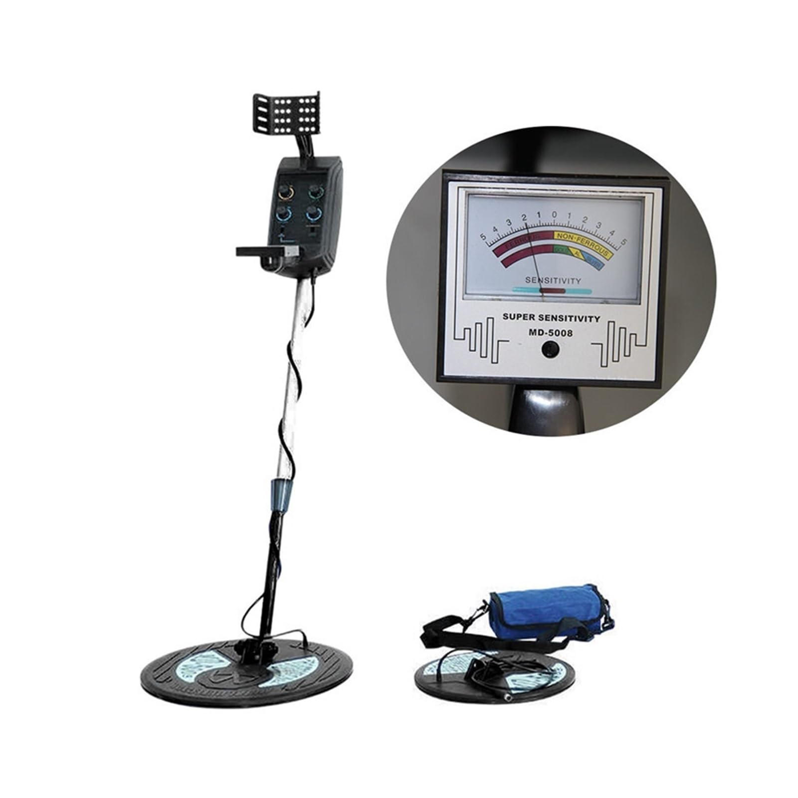 Détecteur de métaux pour adultes MD5008, idéal plage et recherche d'or
