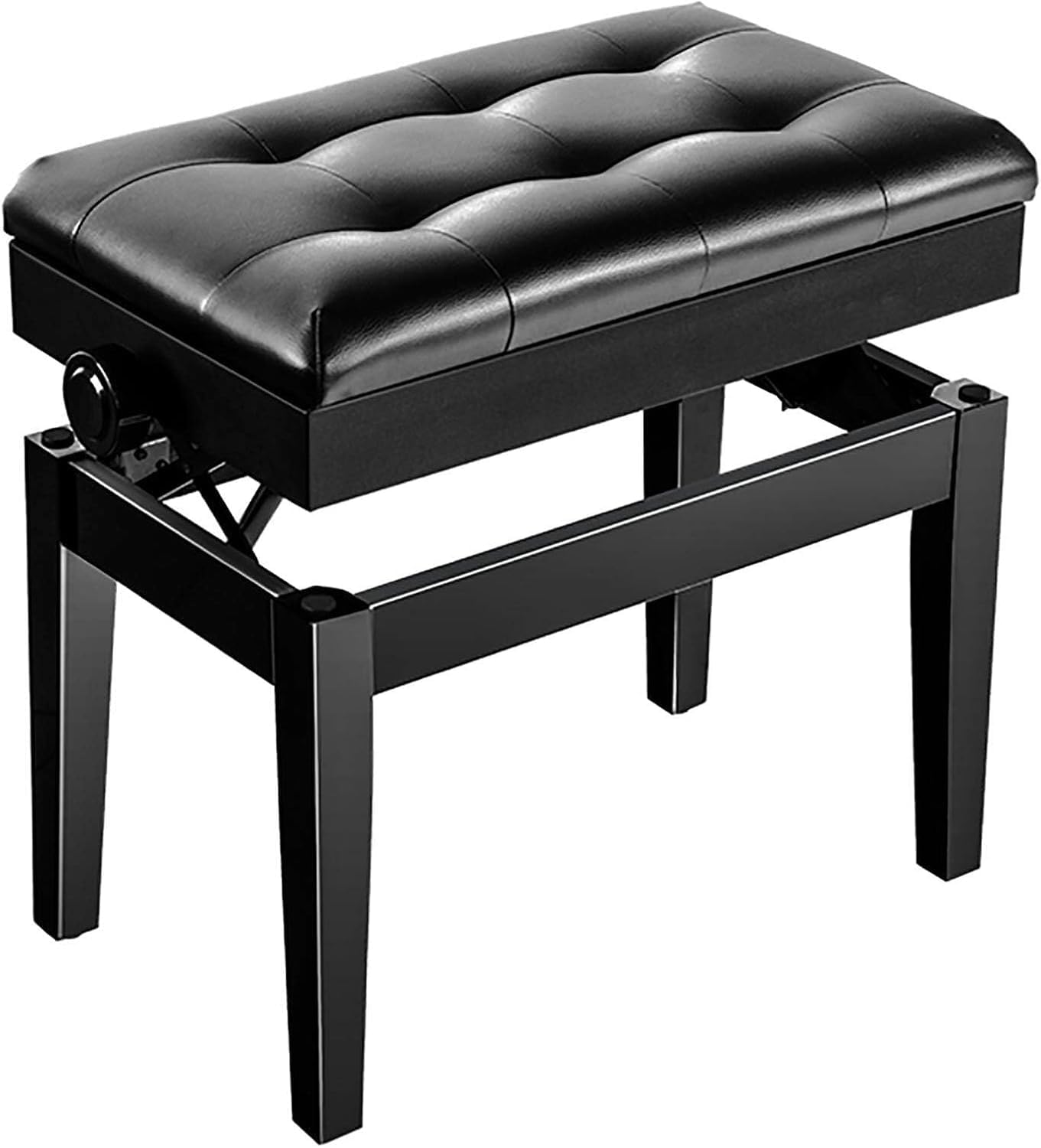 Panca per pianoforte con contenitore, sgabello per pianoforte in pelle per adulti per prestazioni e pratica – sgabello da toeletta