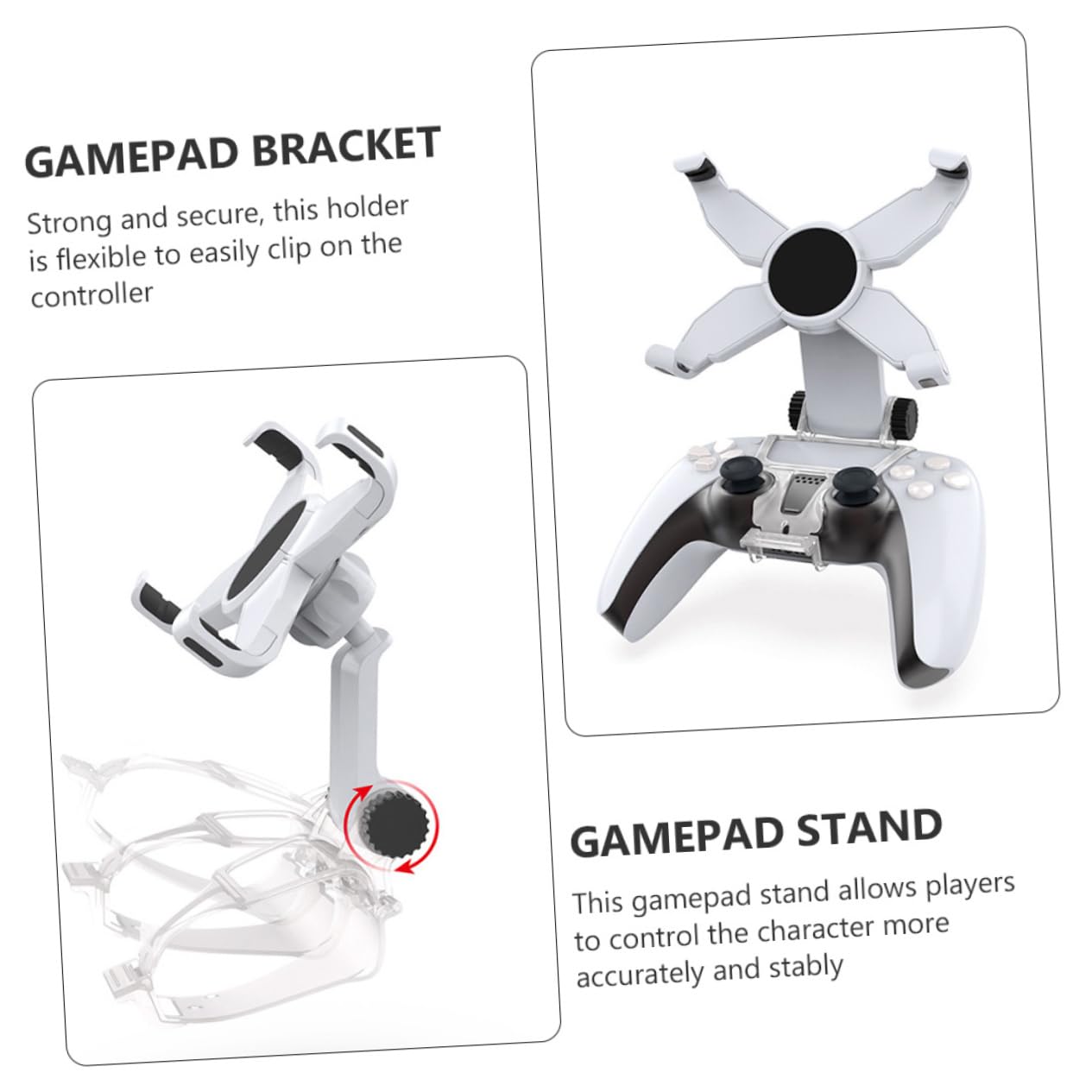 DOITOOL 2piezas Soporte Para Controlador De Inalámbrico y Teléfono Móvil Compatible Fabricado Duradero Para Ver Videos y Jugar Móvil