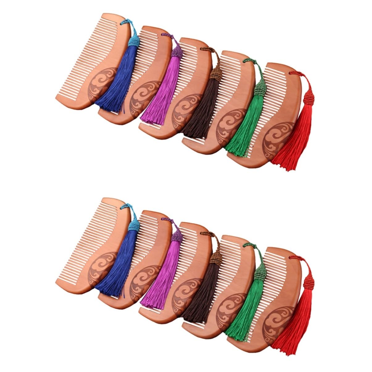 Drewniany grzebień, Drewniany grzebień z drzewa sandałowego 15 sztuk mahoniowy(12.5x5.5cmx3pcs)