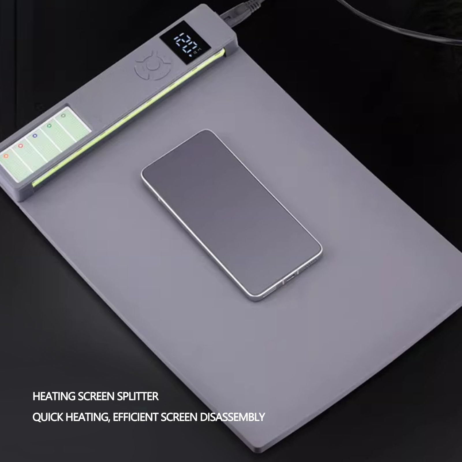 Denash Piastra Riscaldante per Separatore Schermo LCD, Regolabile da 30 a 135℃, per Telefoni e Tablet Fino a 16 Pollici, Strumento di Riparazione con Display Digitale per la Ripar (Spina europea 220V)
