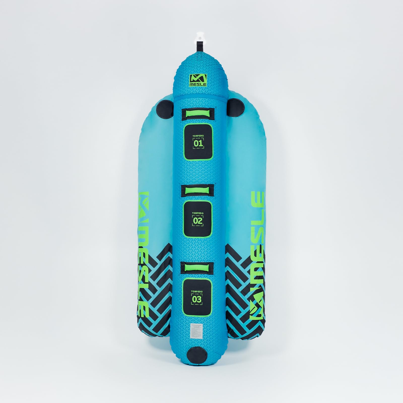 MESLE Tube Torpedo 2, 3, 4 persone Towable Boat 840 D Nylon Gonfiabile per bambini e adulti, per sport acquatici Fun-Tube, barca a banana, scivolo d'acqua, kit di riparazione incluso