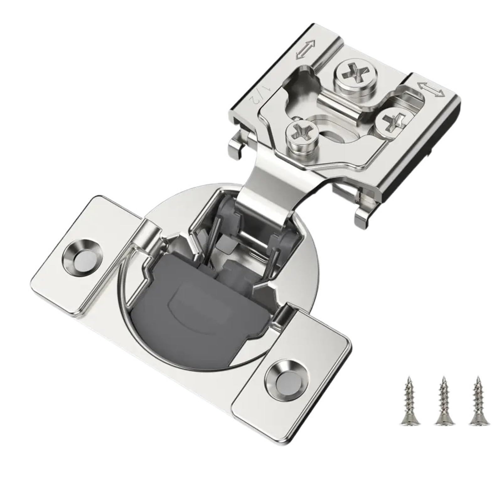 Kdhcvkz 1Pc 1/10Pcs Hinges Nickel Plated 1/2 Inch Cabinet Hinges(1Pc)