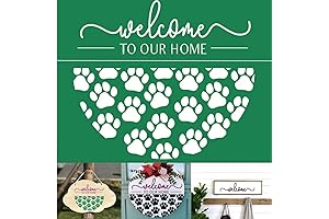 Reusable Alinacutle Welcome to Our Home Silk Screen Stencil for Home Decor