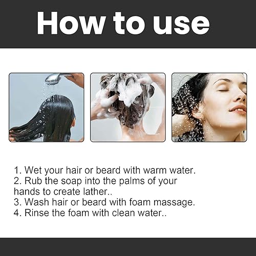 Miniatura 7 de Jabón de barra inversa para cabello gris, barra de champú invertido gris melena para mujeres y hombres, mejora el crecimiento y el grosor del