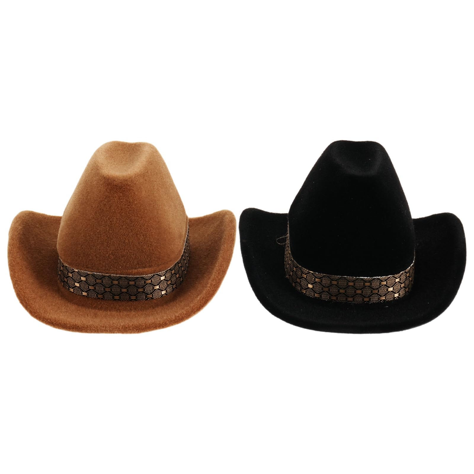 Alasum Western Schmuckkästchen aus Kunststoff mit Samtbezug 2 Stück in Cowboyhut Form Kompakte Ringschatulle Einzigartige Aufbewahrungsbox für und Zuhause für und Halsketten