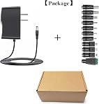 5V 1A AC Adapter DC5V Power Supply Cord with 11 Plug Tips AC to DC 5Volt 1A 500mA 400mA 200mA 100mA Power Adapter for Baby Monitor Graco Swing Camera Raspberry Pi 5V wall Charger 6FT