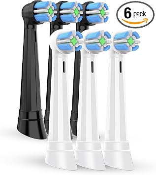 IO Toothbrush Replacement Heads,Compatible with Oral B IO Series 2-10 Electric Toothbrushes Black, 12PCS