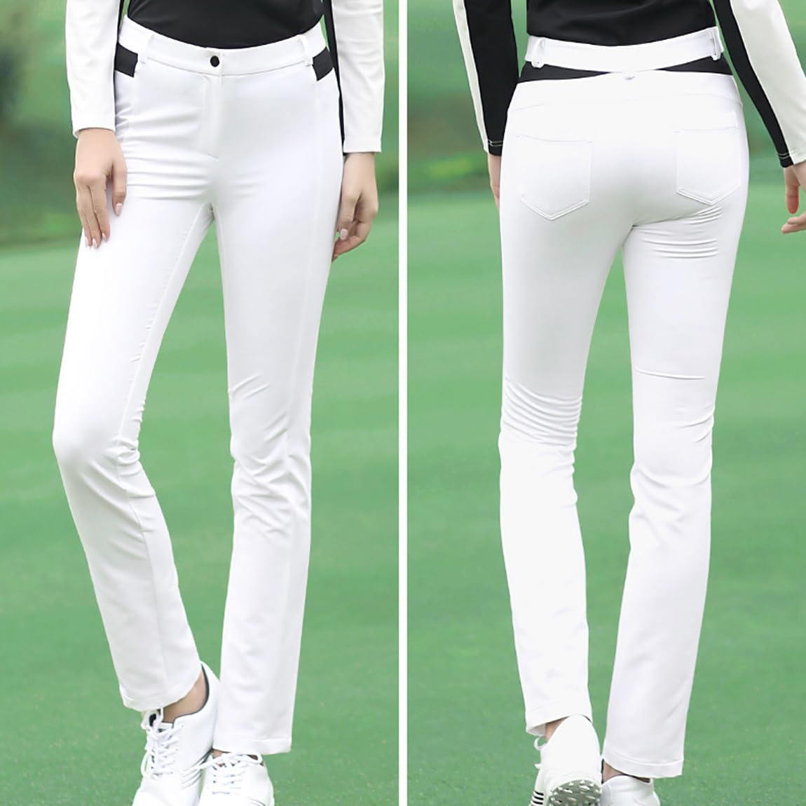 Pantalones De Golf para Mujer Otoño Invierno Alta Elasticidad Forro Polar Fino Térmico Ropa De Tenis para Mujer