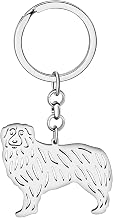 Stainless Steel Dog Breeds Keychains Australian German Shepherd Border Collie Key Ring Gifts for Women Girls