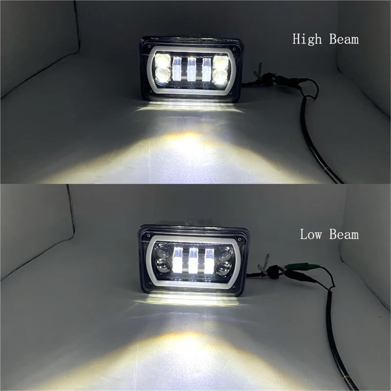 Pomocnicze Reflektory Motocyklowe Pasuje do Hondy XR250 XR400 XR650 Pasuje do akcesoriów Suzuki DRZ Prostokątna lampa czarna lampa motocyklowa 4X6 reflektor