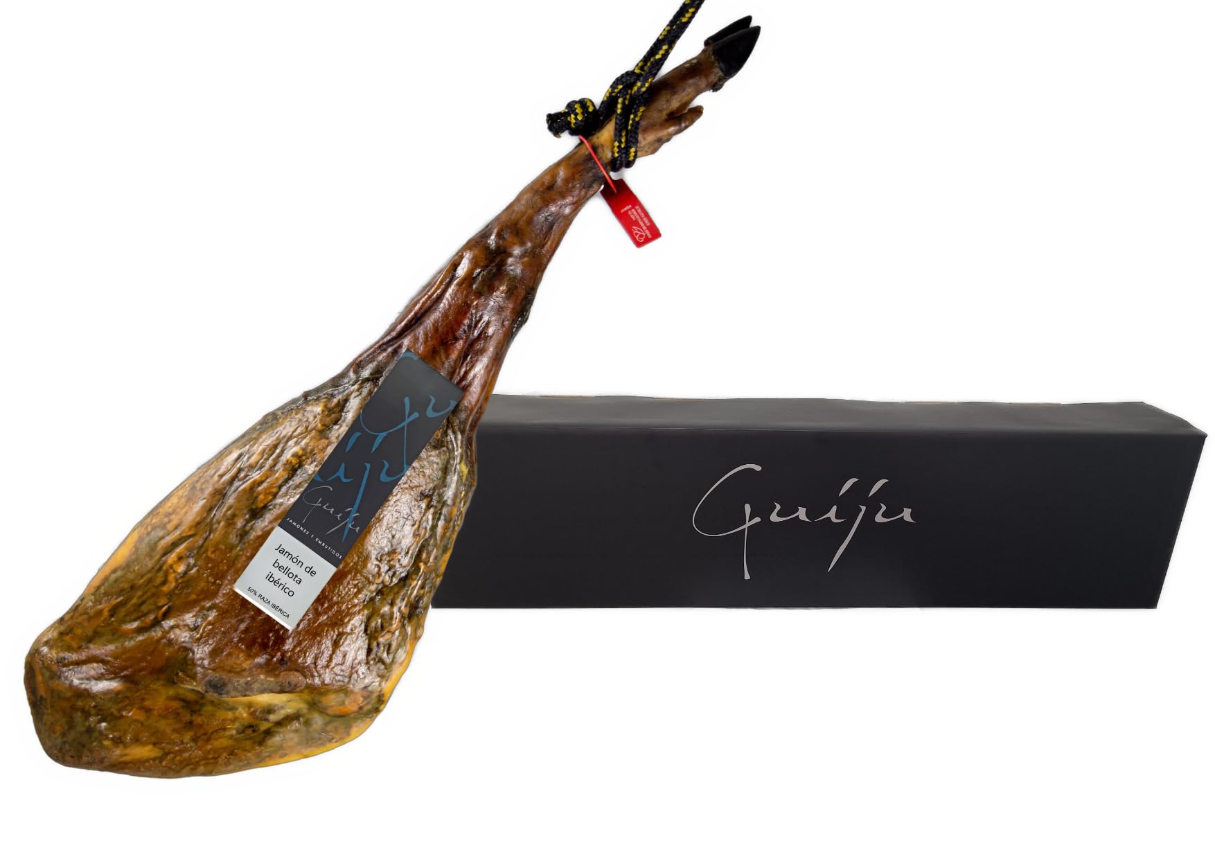 JAMÓN IBÉRICO DE BELLOTA 50% RAZA IBÉRICA 7 a 7,5 KG. MARCA GUIJU. FABRICA DE GUIJUELO.SALAMANCA. (8,5 a 9 kg)