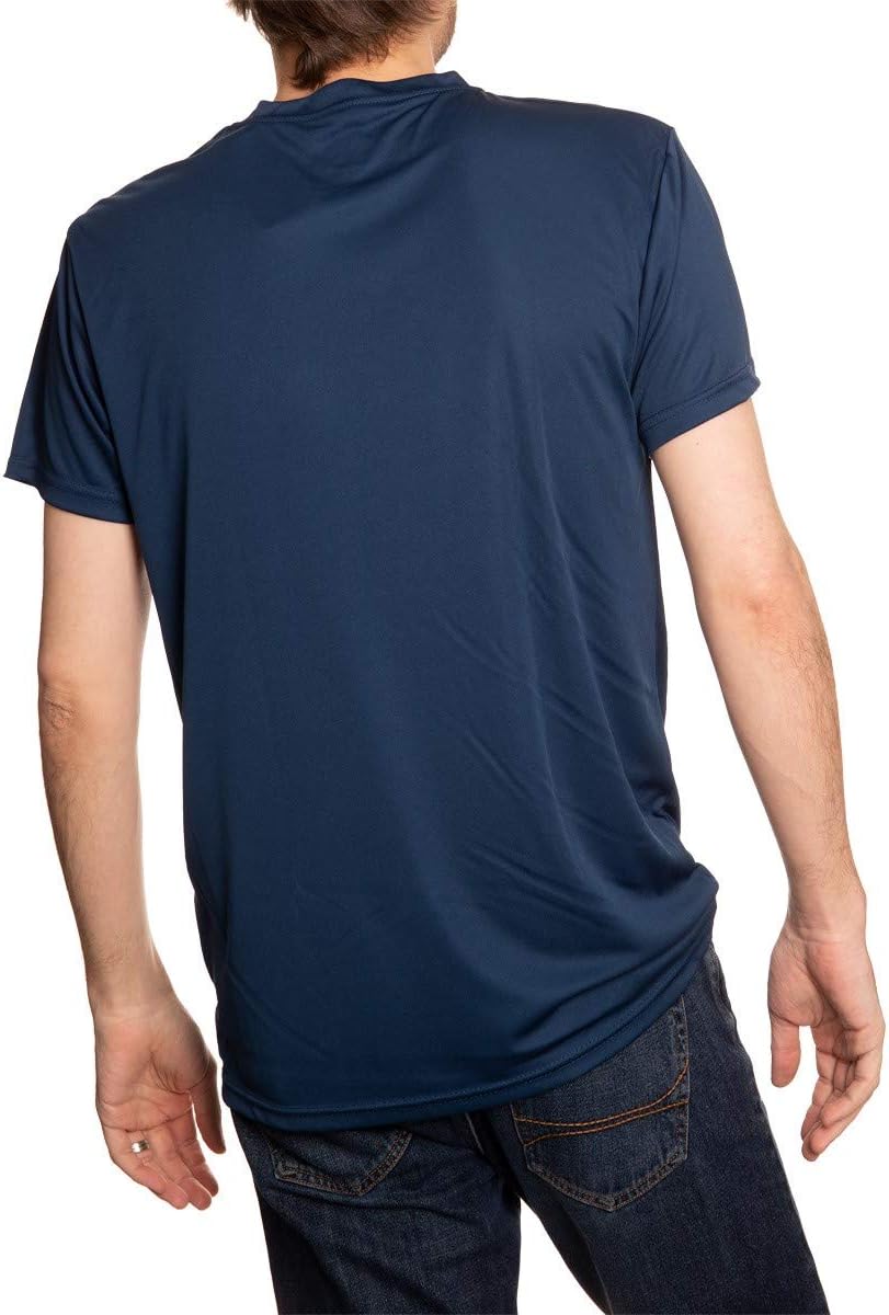 Calhoun NHL Mens Loose Fit Performance Rashguard Wicking Short Sleeve Shirt - Image 2