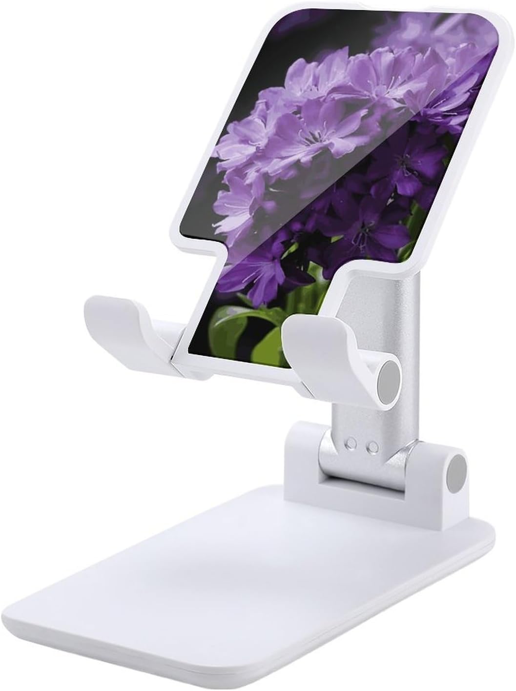 Purple Flower Foldable Phone Stand for Desk Taller Stand