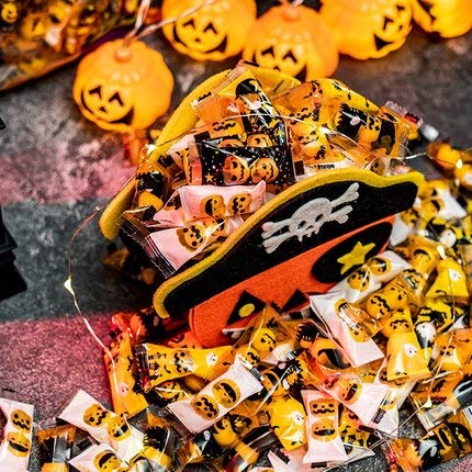 EasyAcc Halloween Felt Candy Bag 2 pcs Halloween Candy Bucket with Handle Cute Trick-or-Treating Bags Halloween Party Decorations Favors Halloween Snacks Candy Goodie Bags for Kids Boys Girls Children