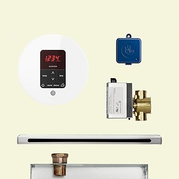 Mr Steam BUTLERL1RWH Butler Linear Package Round, Steam Showers, White