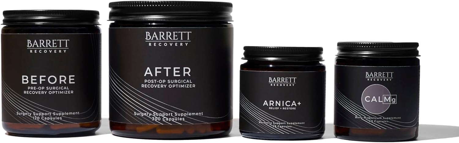 Barrett Recovery Ultimate Post Surgery Supplement Program - Before, After, Calmg, Arnica+, 127 Count (Pack of 4)