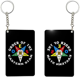 Oes The Eastern Star 23 Inch Rectangular Keychain Custom Design Durable Fashionable