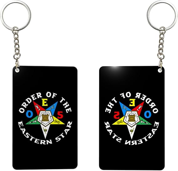 Oes The Eastern Star 23 Inch Rectangular Keychain Custom Design Durable Fashionable