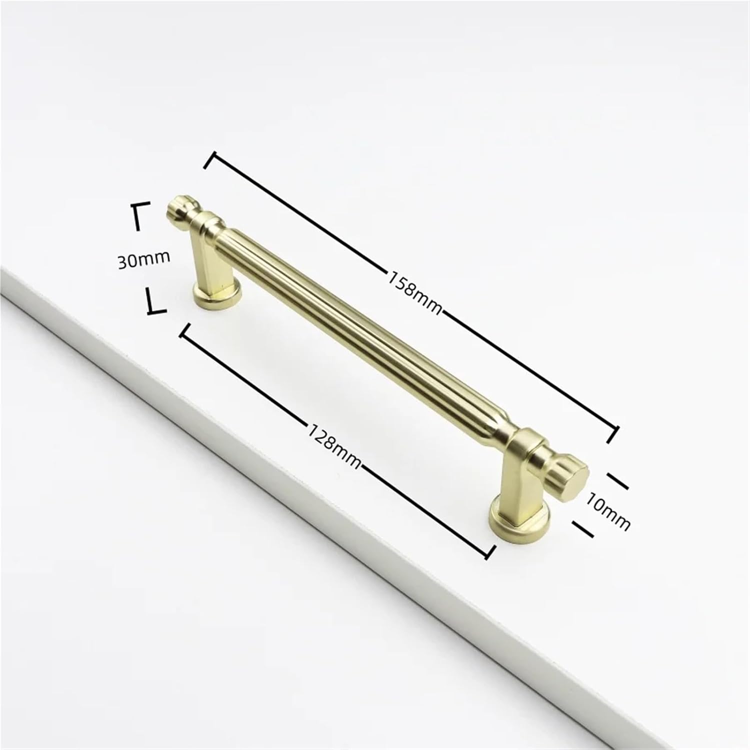 Solid Cabinet Handles Drawer T Bar Furniture Pulls Hardware 1Pcs(Brushed-Copper-C128)