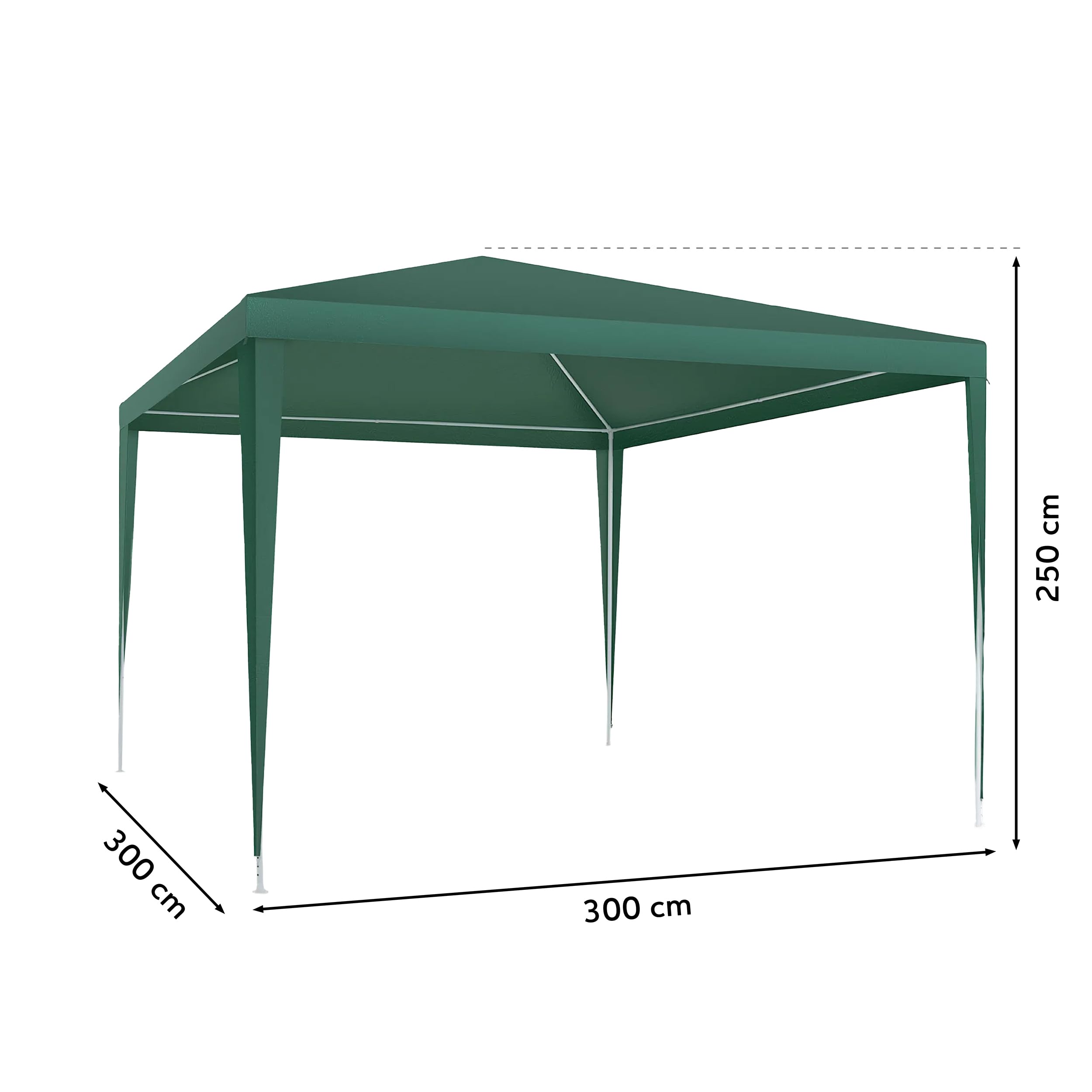formentera zelten Pavillon, Partyzelt Formentera, 3 x 3 m in grün Rahmengröße:L (54 cm) SP CONNECT Fahrrad-Handyhalterung für snow bundles