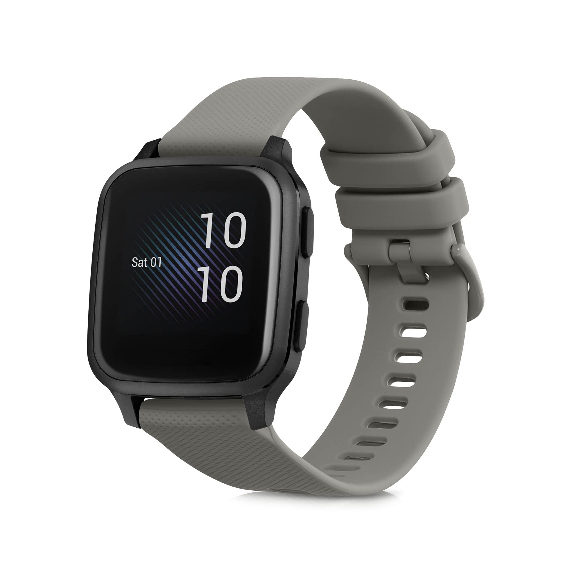 kwmobile Bransoletka zastępcza kompatybilna z Garmin Venu Sq Music / Sq bransoletka fitness z silikonu w kolorze czarnym
