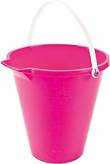 Fun Express - Pink Sand Bucket - Toys - Active Play - Beach Toys - 1 Piece