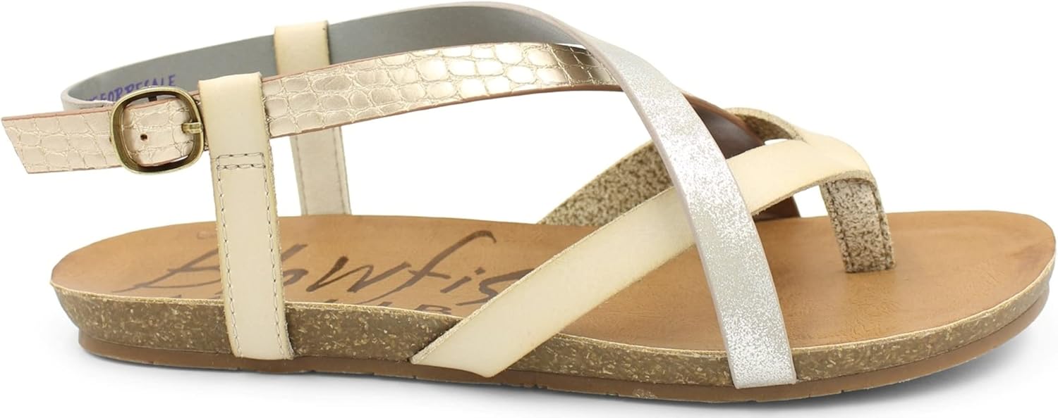 Blowfish Malibu Women's Granola 6 Gold Dile/Silvermoon/White