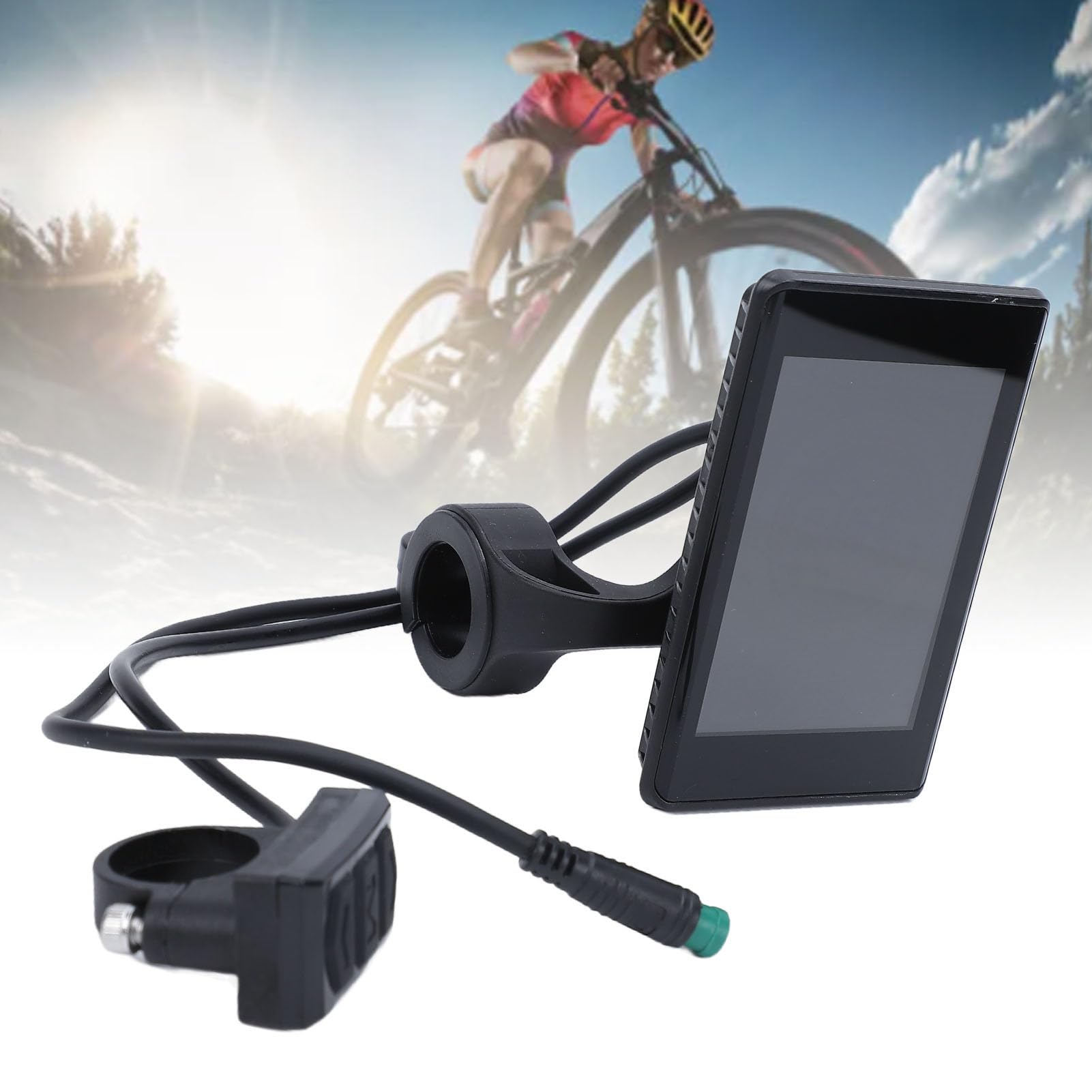 Generic Display LCD per Misuratore di velocità per Scooter per Bici Elettrica Connettore Universale 5P Letture di velocità in Tempo Reale per Pendolari e Ciclisti Amatoriali Materiale ABS