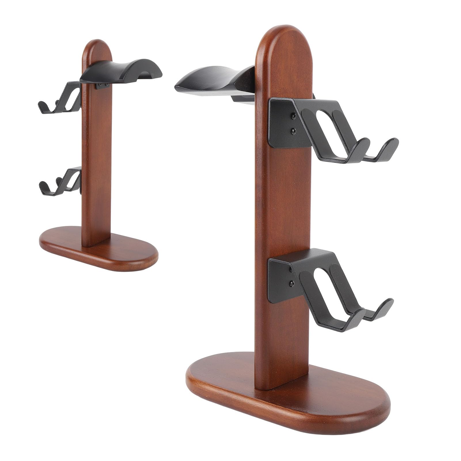 Vvikizy Gaming -Controller -Stand, Walnut Wood Aluminium Alloy Desktop Organizer mit Kopfhörerhalter, für Pro -Controller und Smartphones