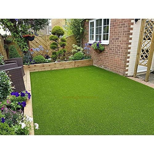 MISBA RUGS Artificial Green Grass |High Density Premium Lawn Turf | Indoor & Outdoor Use Balcony, Garden, Shop, Carpet, Door Mat | Washable Grass, Dust & Waterproof Mat with 35 mm (3x4)