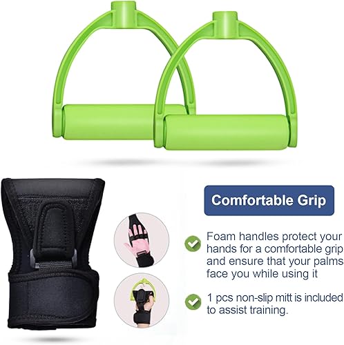 Miniatura 5 de Mediss Sistema de polea de brazo de hombro de acero, ejercitador de rehabilitación sobre la puerta para terapia física en el hogar, recuperación de