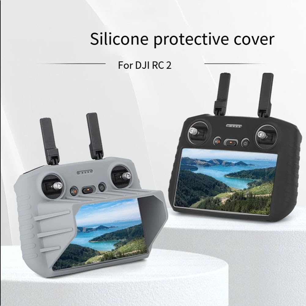 Funda de silicona para mando a distancia Mavic 4 Pro con protección anticaída y parasol integrado, compatible con RC 2, color negro