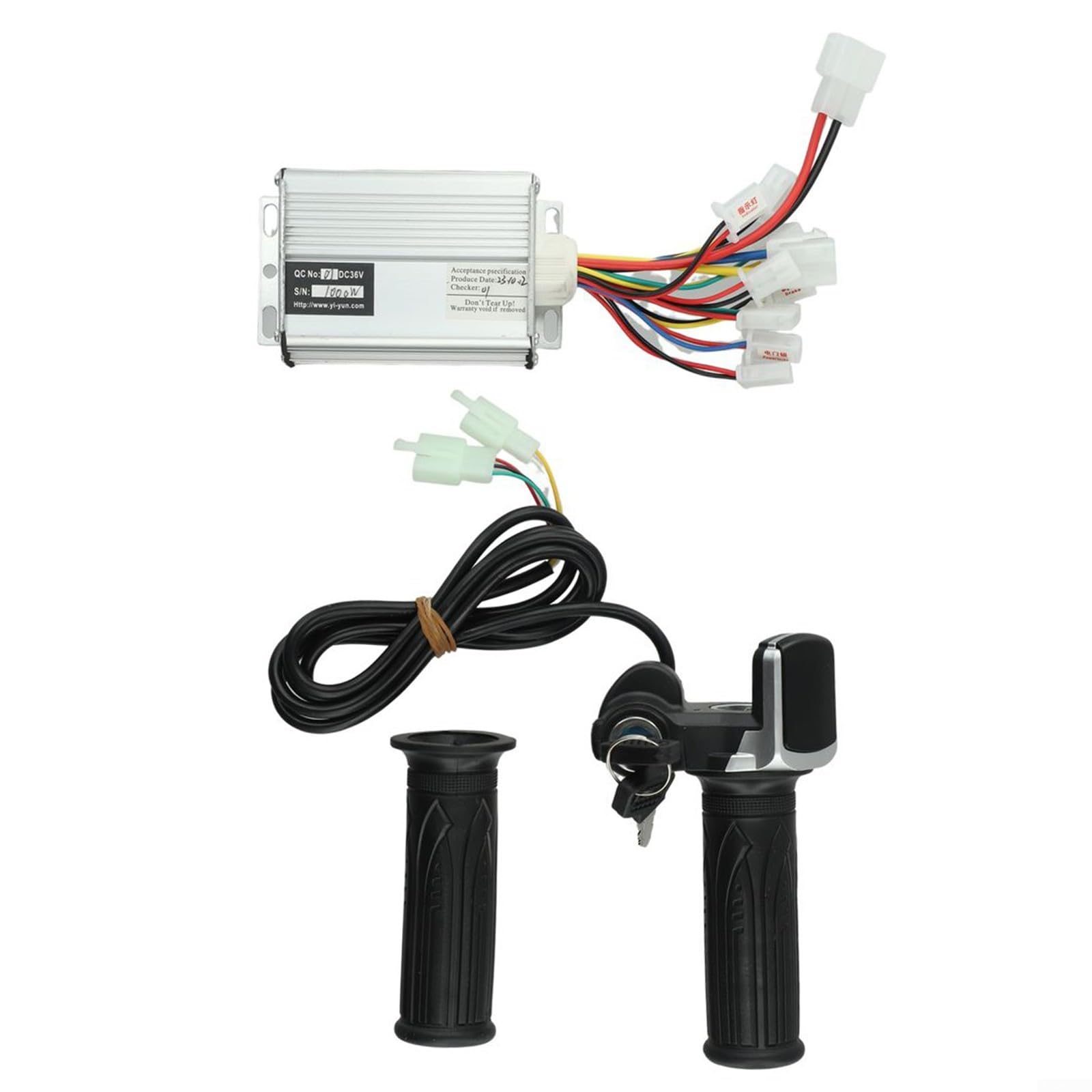 Manopola acceleratore in acciaio e controller spazzolato, perfetta per scooter elettrico EBike, 24 V, 36 V, 48 V, 250 W, 350 W, 500 W, 1000 W (36 V 1000 W)