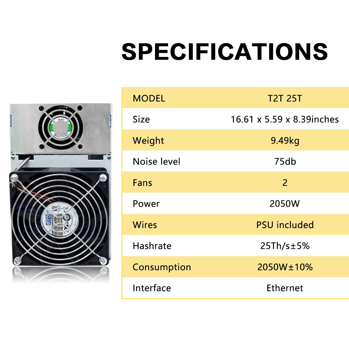 Innosilicon T2t 25t Bitcoin Miner Asic Miner Btc Bch Mining | Desertcart  Seychelles