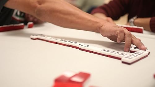 Miniatura 4 de Bene Casa Juego de dominó rojo doble nueve de alto brillo, incluye 55 dominó - Viene en una caja de almacenamiento de madera natural con acabado de
