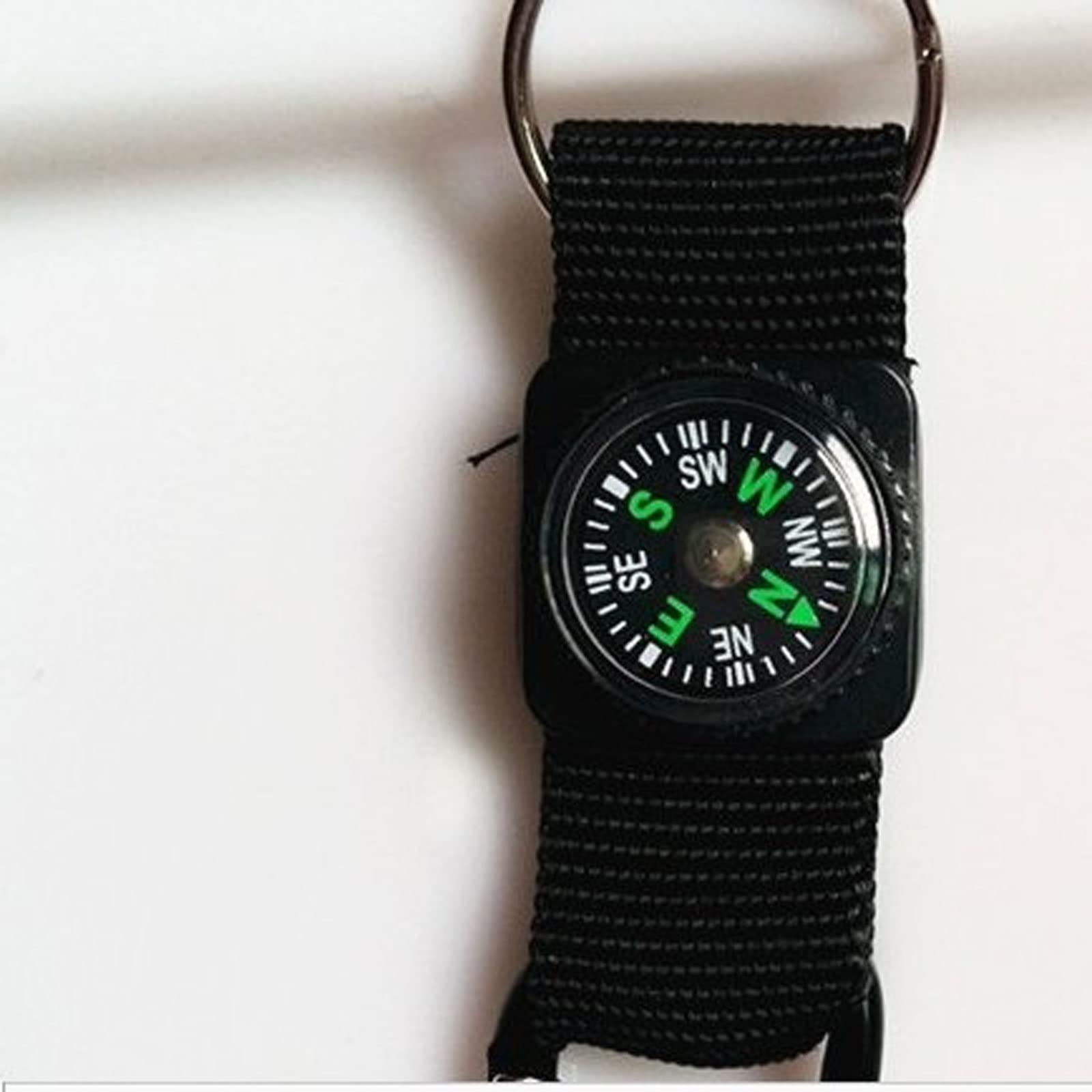 JINGYAN Kompasy D-type Webbing Carabiner Outdoor Quick-Wiszący z Kompasem Oil Ring, Słoneczny Bank Szybka klamra pierścieniem