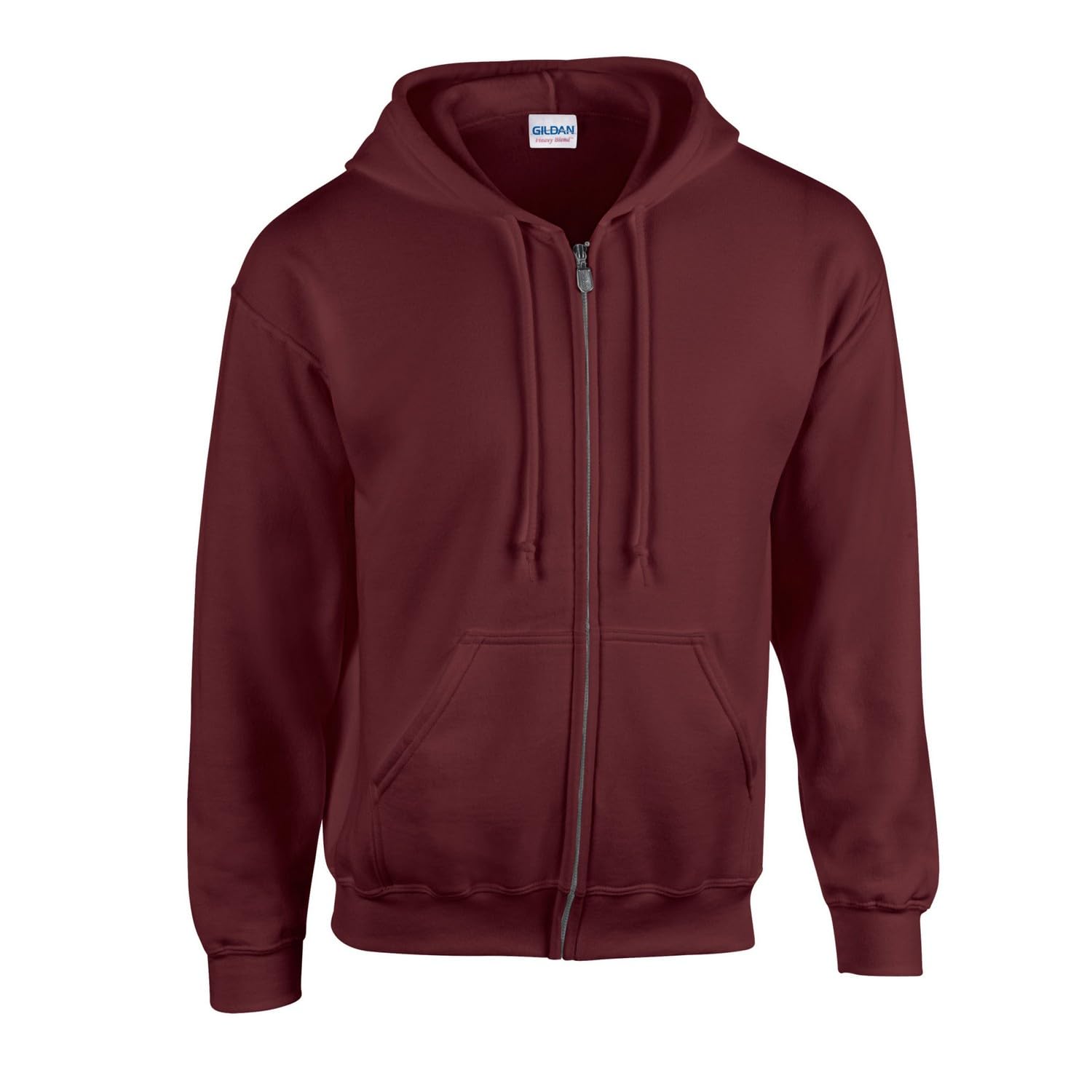 Gildan Heavy Blendâ Full Zip Hooded Sweatshirt Sweatshirt, Maroon, L Unisex Adult, Maroon, L