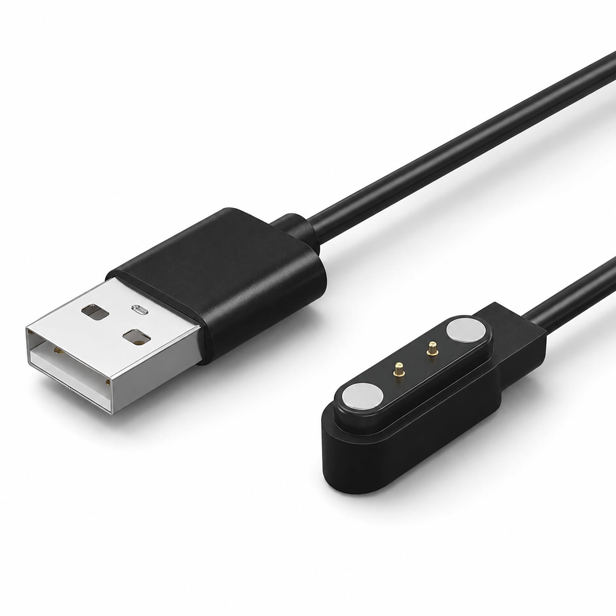Sounce Smartwatch USB All Type Charging Cable Compatible with boAt Fire Boltt Noise Dizo beatXP Fastrack pTron Universal Magnetic Safe Charging for All 2 Pin Watch Models Durable Accessory Pro (Black)-picture-40