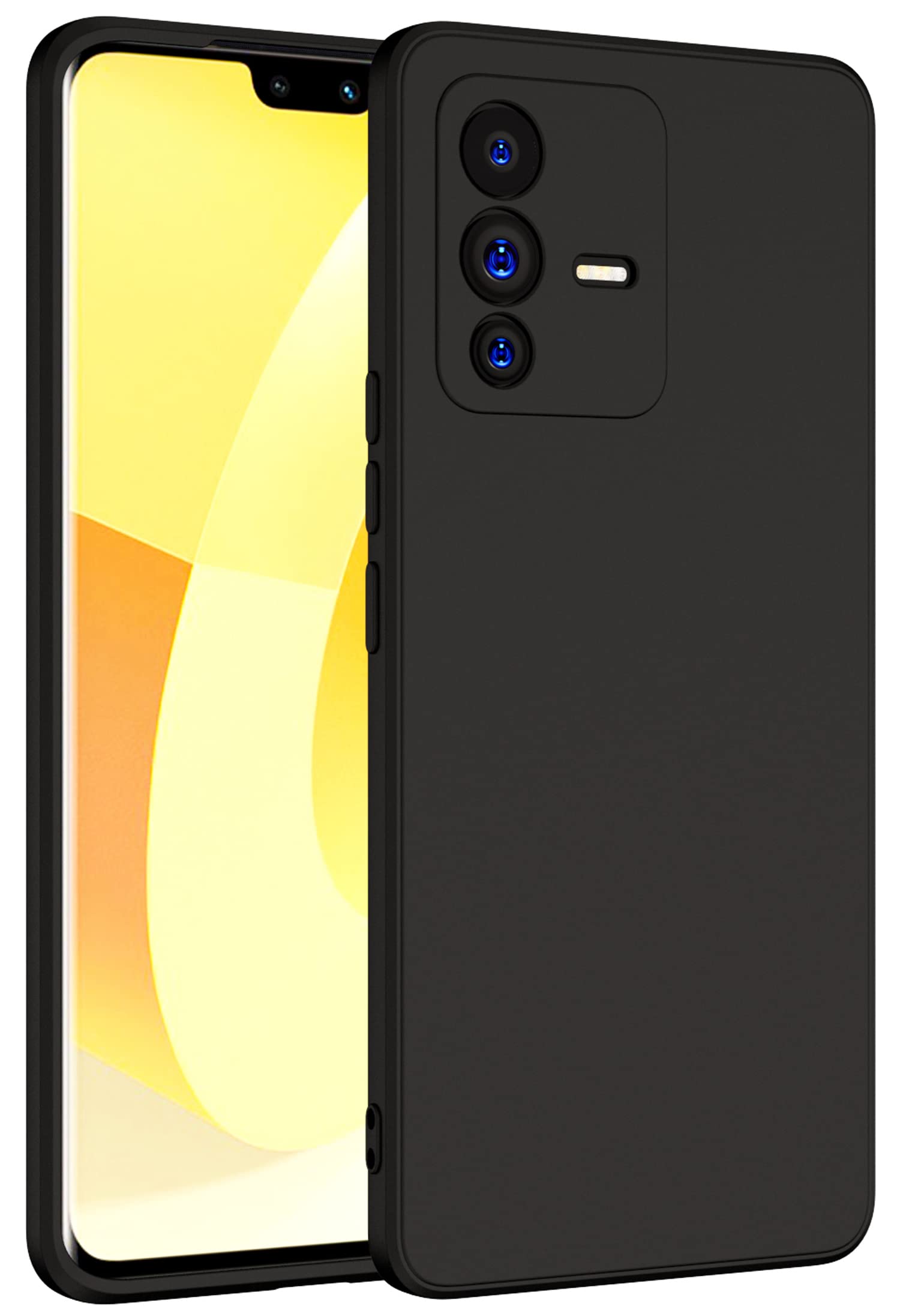 Kapa Matte Lens Protective Back Cover for Vivo V23 Pro, Slim Silicone with Soft Lining Shockproof Flexible Full Body Bumper Case (Black) (B09XB457H2) Amazon Price History, Amazon Price Tracker
