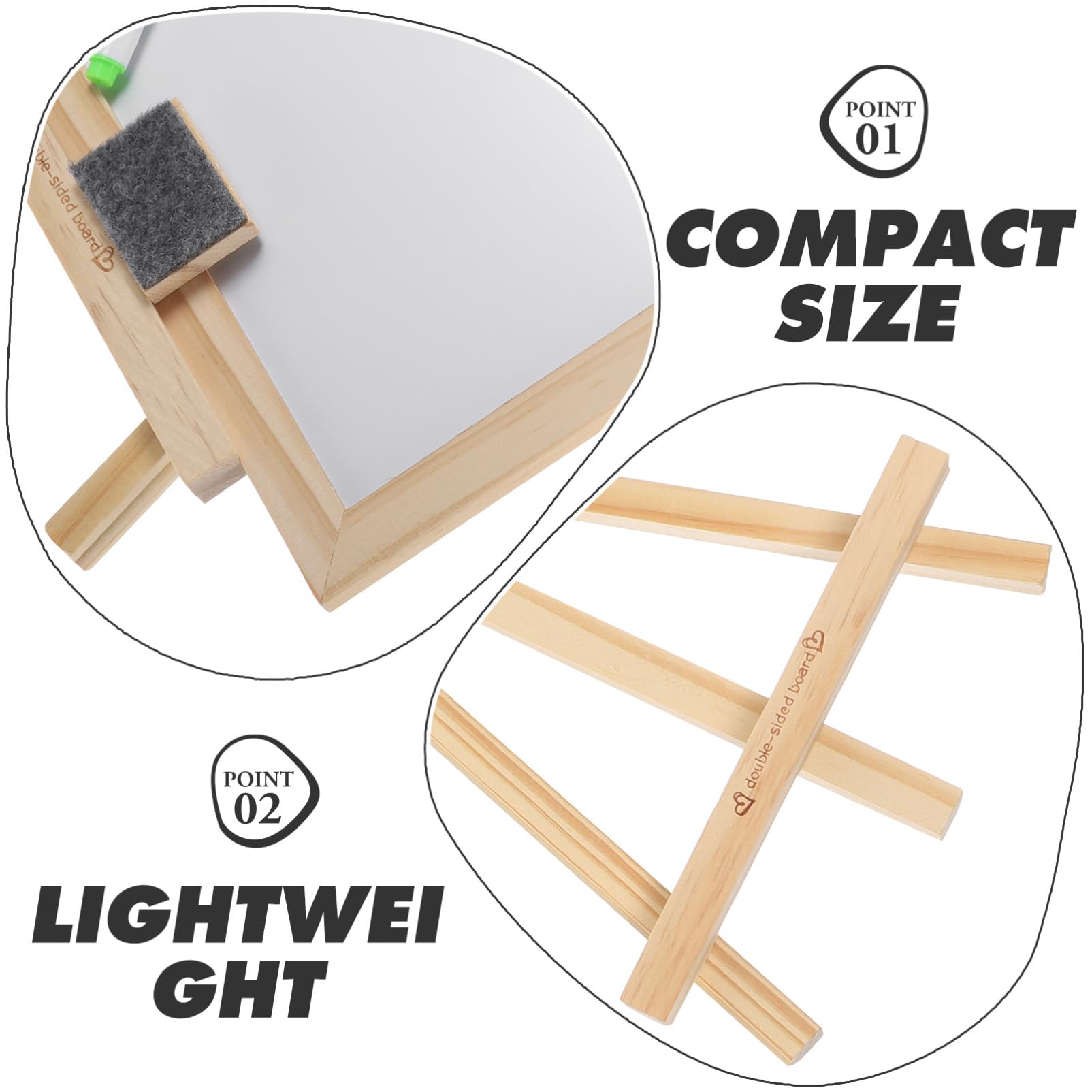 Doppelseitiges Magnetisches Whiteboard Abwischbare Schülerantworttafel Leichtes Multifunktionales Kinderkreidetafel Satz für Kinderzimmer und Schreibtisch