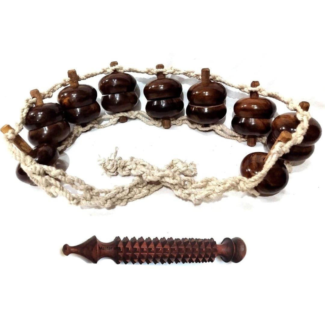 Masterarts Wooden Massager, Acupressure Back Massager Rassi Massager Belt Massager Self Use Massager in Pure Sheesham Wood Wheel Size 2 Inch (16 Wheels) (B08FDKD4VP) Amazon Price History, Amazon Price Tracker