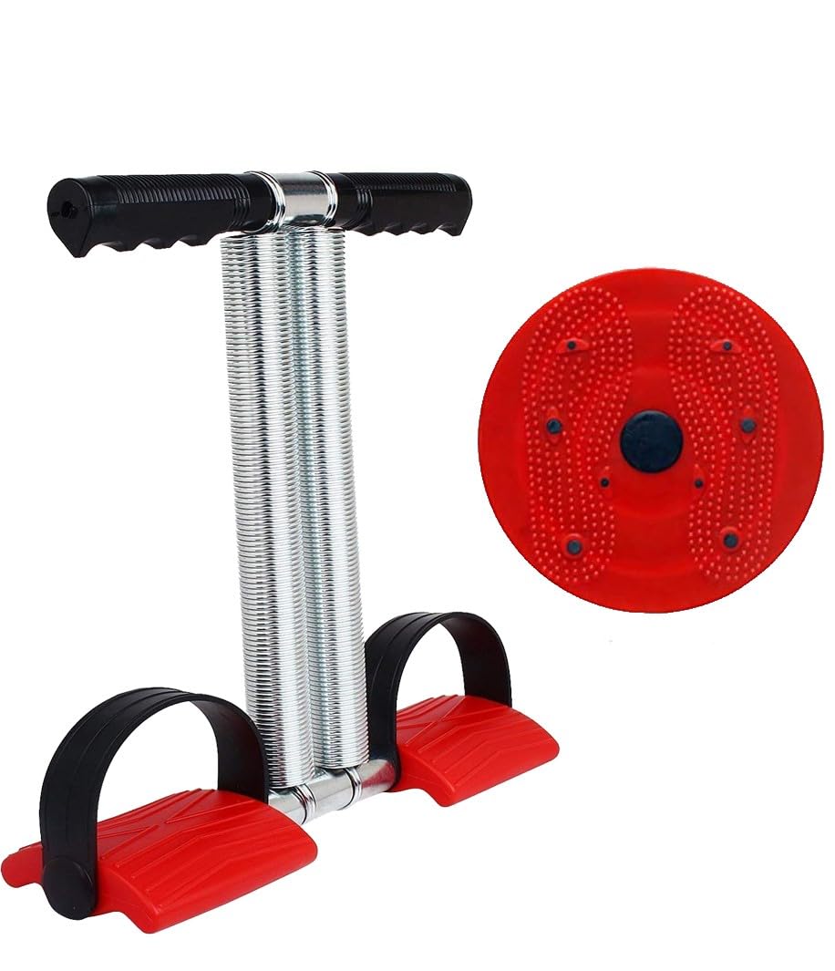 ALN® Fitness Equipment Upper Body Machine Impacting on Bicep, Shoulder, Back, Chest Double Spring Tummy Trimmer with Tummy Twister Combo Useful for Figure Tone-Up,Weight Reduction, Acupressure Pyramids, Power Mat,Magnetic Therapy, for Men & Women(Multicolor)-picture-25