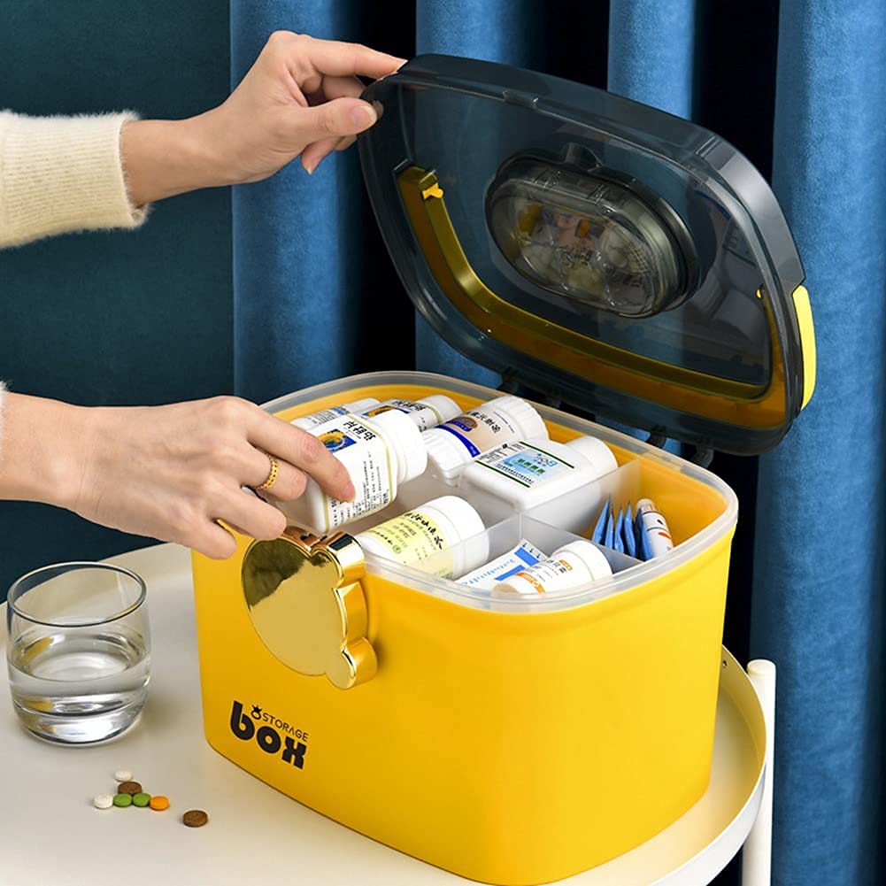 Botiquín de Primeros Auxilios Botiquín Botiquín de Primeros Auxilios Botiquín de Primeros Auxilios vacío Botiquín de Primeros Auxilios para el hogar Caja de Almacenamiento de medicamentos