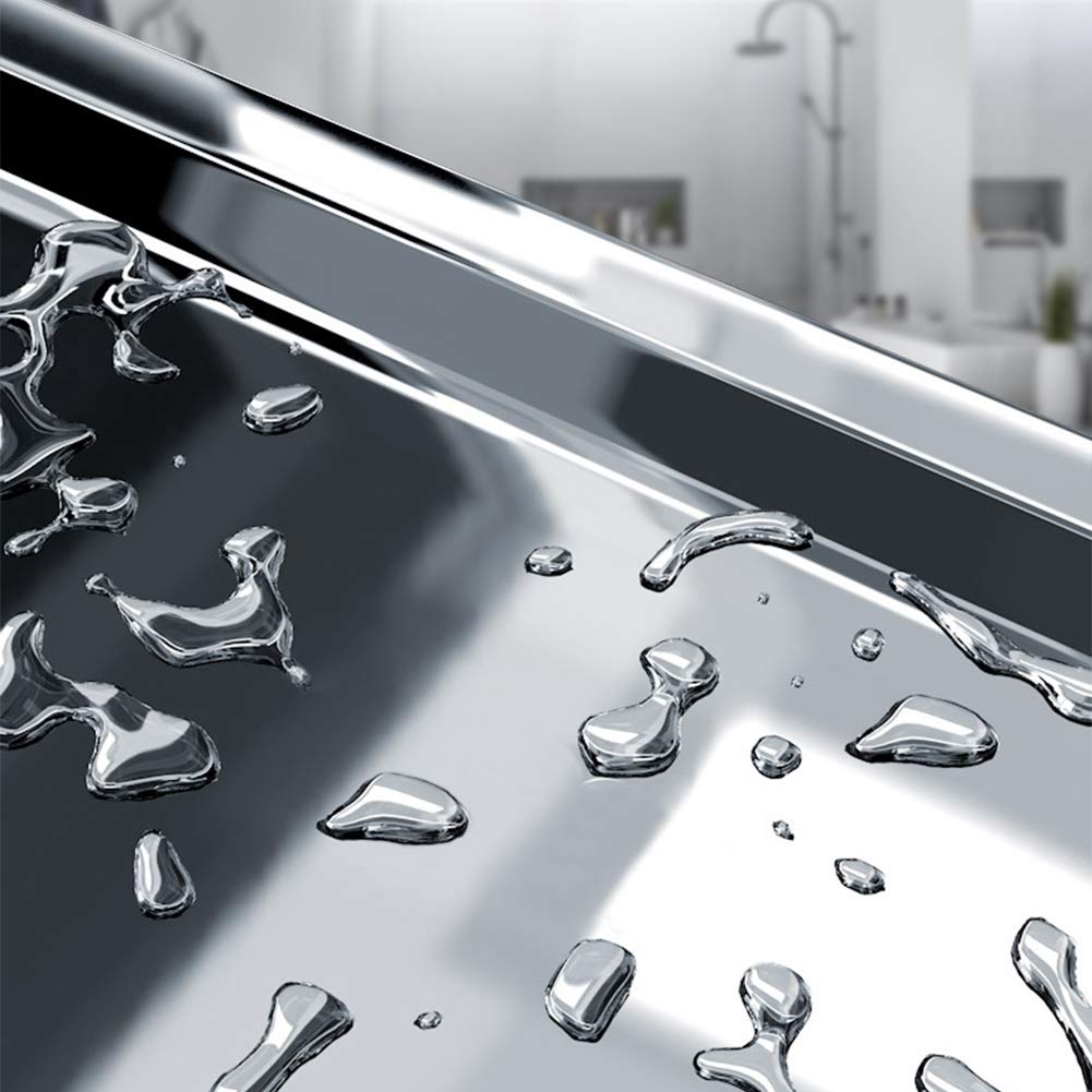 Soffione Doccia A Pioggia Quadrato 30x30 Cm In Acciaio Inox Autopulente - Ribech - Cromato Con Ugelli In Silicone